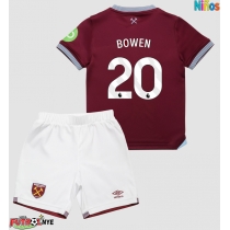 Camiseta West Ham United Jarrod Bowen #20 Primera Equipación para niños 2025-26 manga corta (+ pantalones cortos)